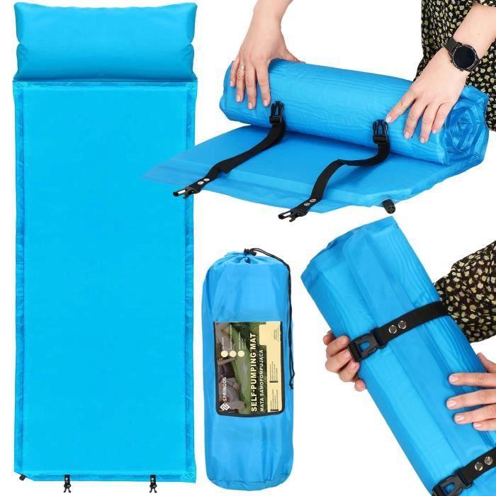 Materassino autogonfiante - SPRINGOS - 53 x 186 cm - Tappetino da trekking - Borsa per il trasporto - Unisex