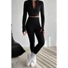 Slim Fit High Waist Crop Seamless Women's Tights Set