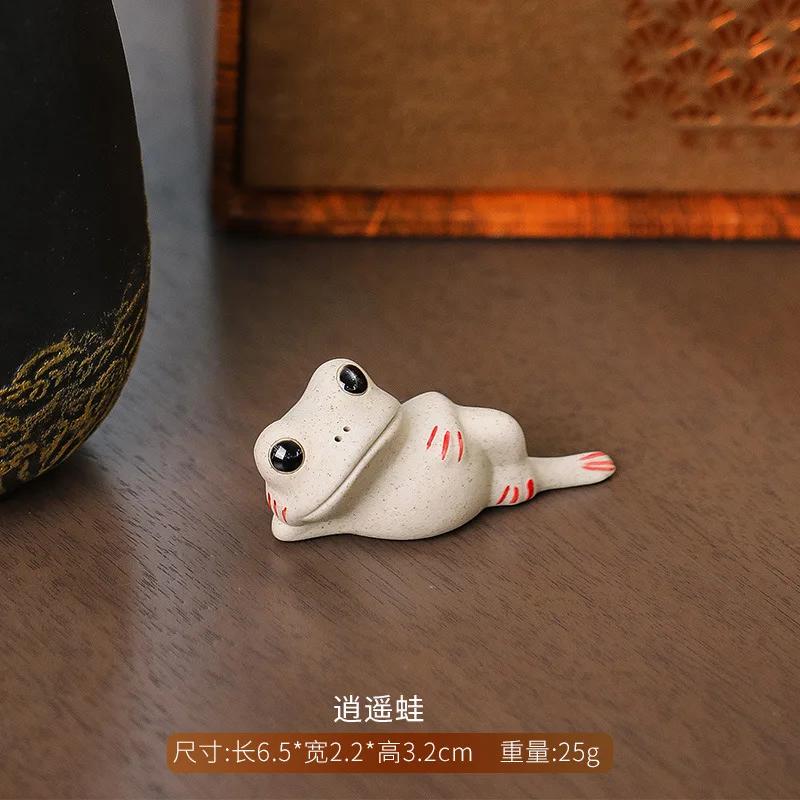 

Cute Frog Incense Burner Frogs Tea Pets Ornaments Zen Home Tea Ceremony Accessories Desktop Micro Landscape Decorations Gifts