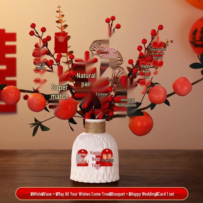 Bridal Arrangement Wedding Gift Plant Ornament for Living Room and Engagement Decorations