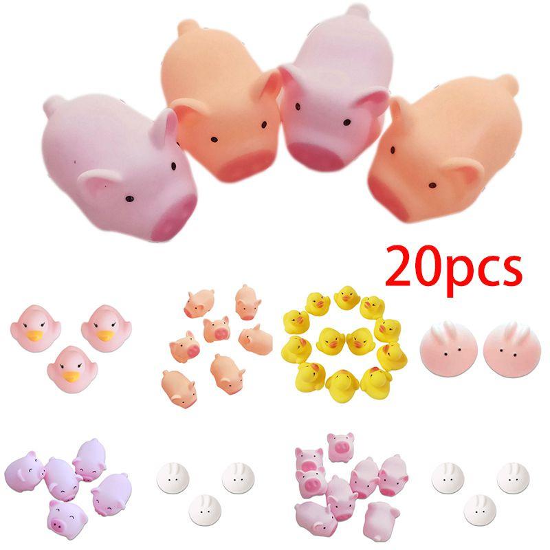20pcs Adorable Squeeze Pink Pig Stress Relief Toys Perfect For Birthday Gifts