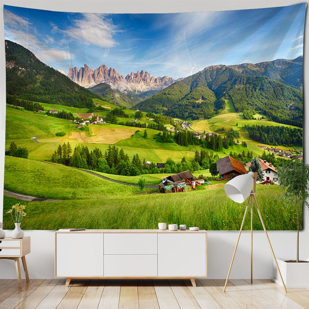 

Натуральный пейзаж, настенный гобелен, художественное украшение, шторы, украшение для дома, спальни, гостиной, гобелен 100x75cm