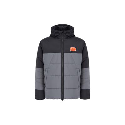 Veste d'hiver matelassée à capuche pour homme Air Remplissage Synthétique Anthracite Gris Froid Blanc HM0198-060
