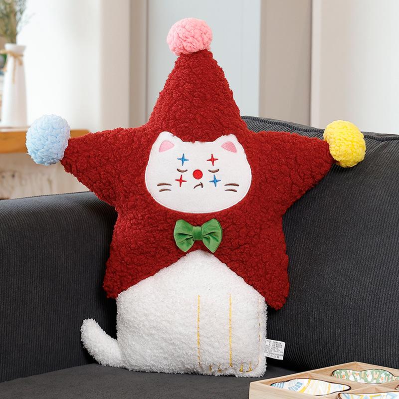 Huggable Furry Celestial Kitten Soft Cushion Alongside Loop Tie Sweet Cushioned Creature Bolster Ideal For Vacation Adornment, Room .