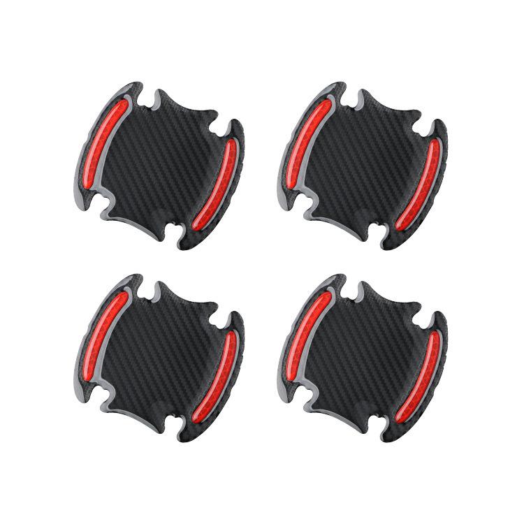 Car Door Handle Bowl Scratch Protective Stickers Carbon Fiber Protector Cars Sticker Car Handle Anti-collision Protection Strip
