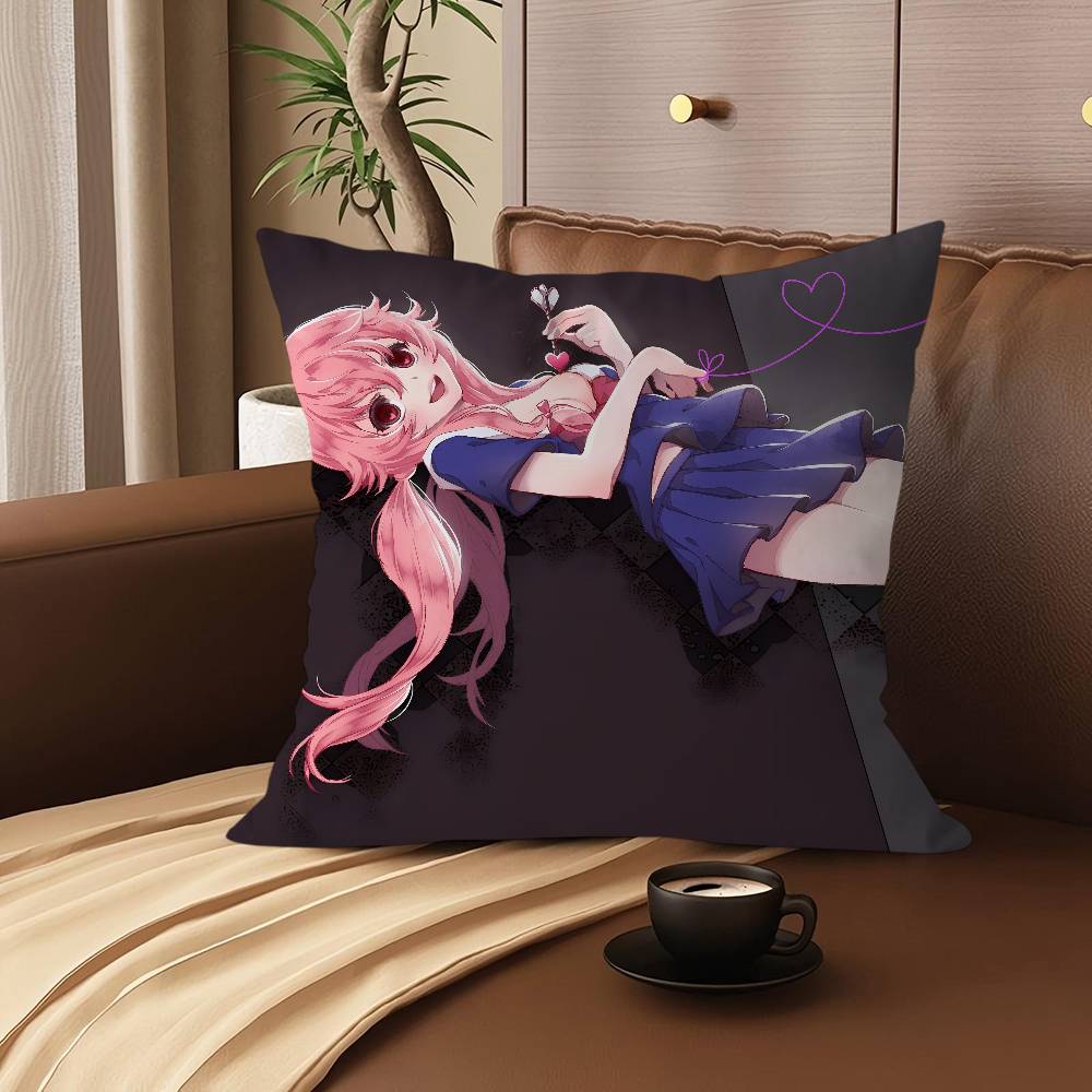 F-Future D-Diary Cartoon Animation Cushion Cover Pillowcase Upholstery Sofa Throw Pillow Home Decor Pillowcas