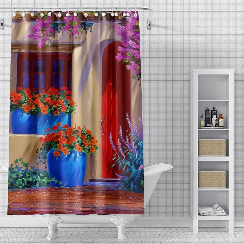 home shower curtains for bathroom Oil painting style waterproof fabric bathroom Curtains modern shower curtain 180x200 240x200