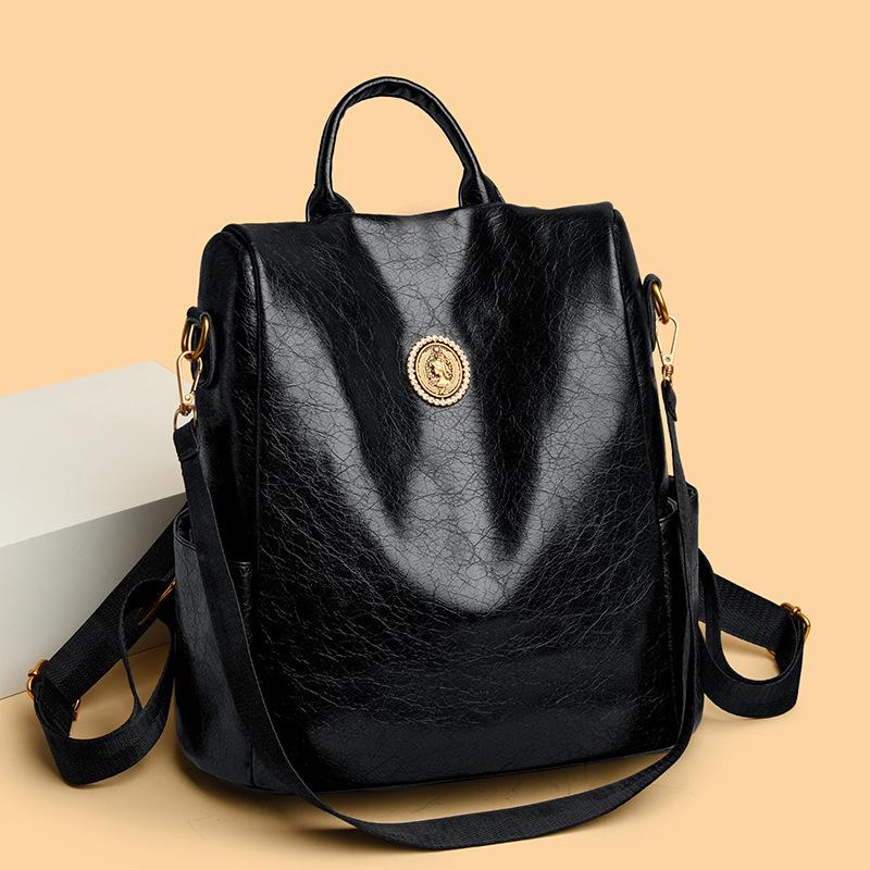 Retro Fashionable Elegant and Multi-functional Dual-purpose Single-shoulder and Double-shoulder Backpack