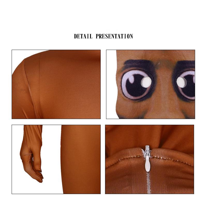Non-Toxic Tung Tung Tung Sahur Adult Cosplay For Children Cartoon Jumpsuit Bodysuit Halloween Carnival Party Costume