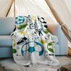 Soccer Theme Printed Blanket - Perfect for Couch, Bed, Travel & Outdoor Use | Machine Washable, Cozy & Durable.