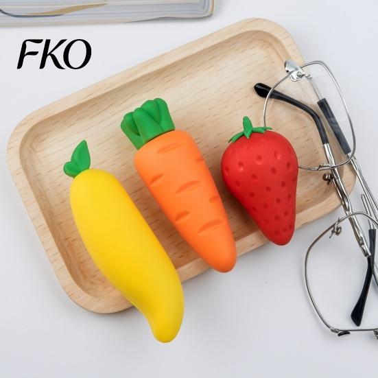 Eco-friendly Rubber Erasers 3D Food Earsers, Cute Mini Fruit Vegetable Erasers, Realistic Dust Free Pencil Strawberry, Mango, Carrot, Pineapple