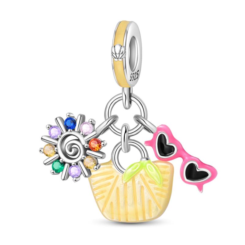 Kupfer Pudel Wal Handtasche Eiffelturm Elegant Charms Perlen Anhänger Passend für 3mm Armbänder DIY Feiner Schmuck Herstellung