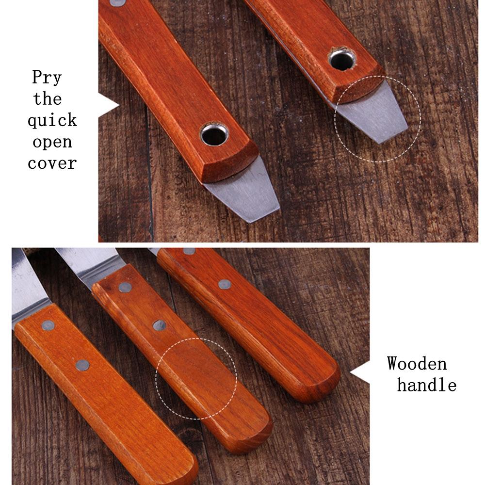 Silk Screen Printing Industrial Ink Spatula Stainless Steel Scraper Blade and Wooden Handle Screen Printing Ink Knife Tool Parts