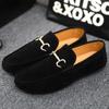 Fashion Breathable Slip-on Men Casual Shoes Mens Driving Shoes Lightweight Suede Lazy Shoes Male Comfortable Loafers Moccasins