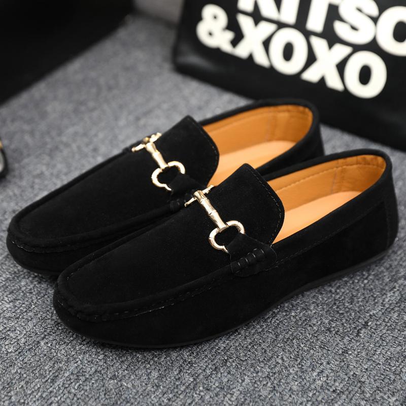 Fashion Fashion Breathable Slip-on Men Casual Shoes Mens Driving Shoes Lightweight Suede Lazy Shoes Male Comfortable Loafers Moccasins