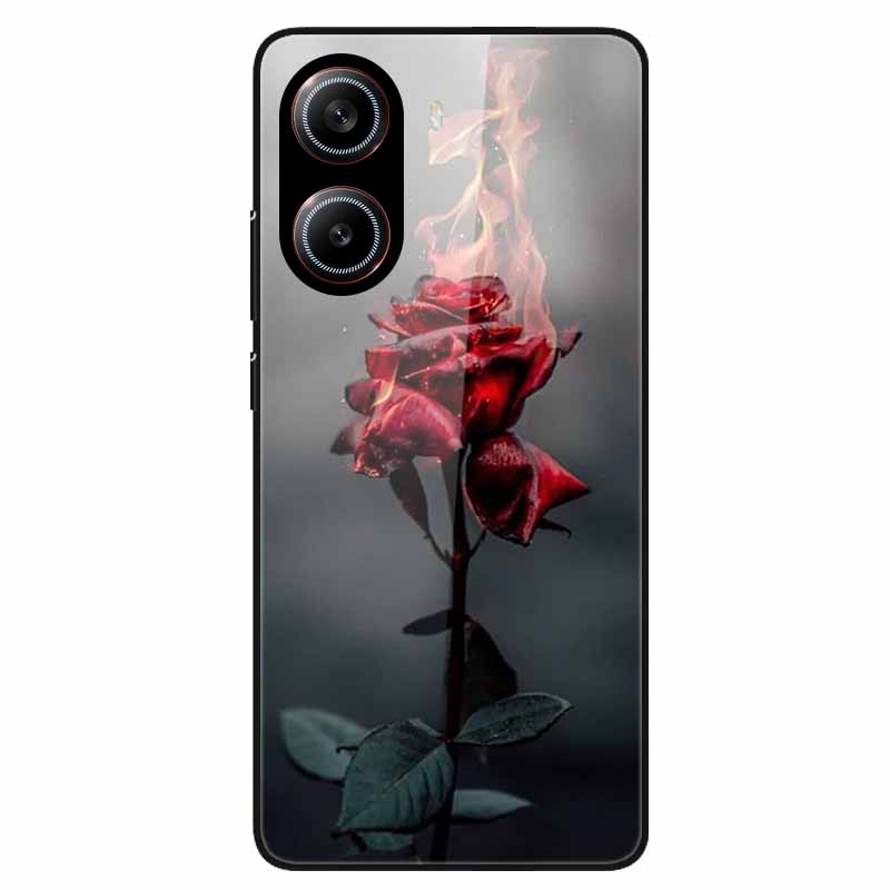 For Poco X7 Pro 5G Case Flower Hard Back Cover Tempered Glass Cases for Xiaomi Poco X 7 Pro X7Pro Hard Shells PocoX7Pro 2025 New