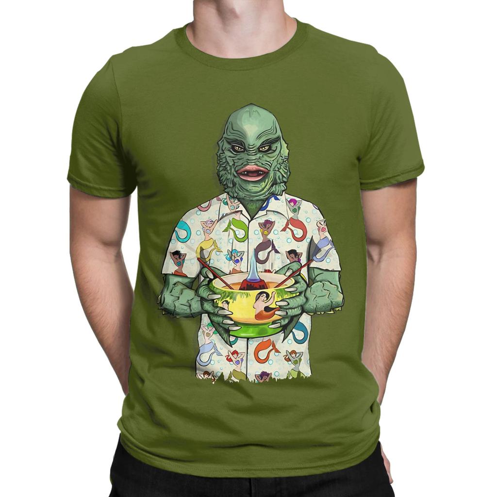 Tiki Ccreature With Mermaid Shirt Novelty 100 Cotton Tshirt Ccreature From The Black Lagoon Tees Tops For Unisex
