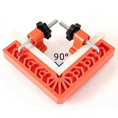 1Set Woodworking Tool Right Angle Ruler L-Shaped Fixed Angle Gripper 90° Positioner Tool 3/4/6/8 Inch Plastic