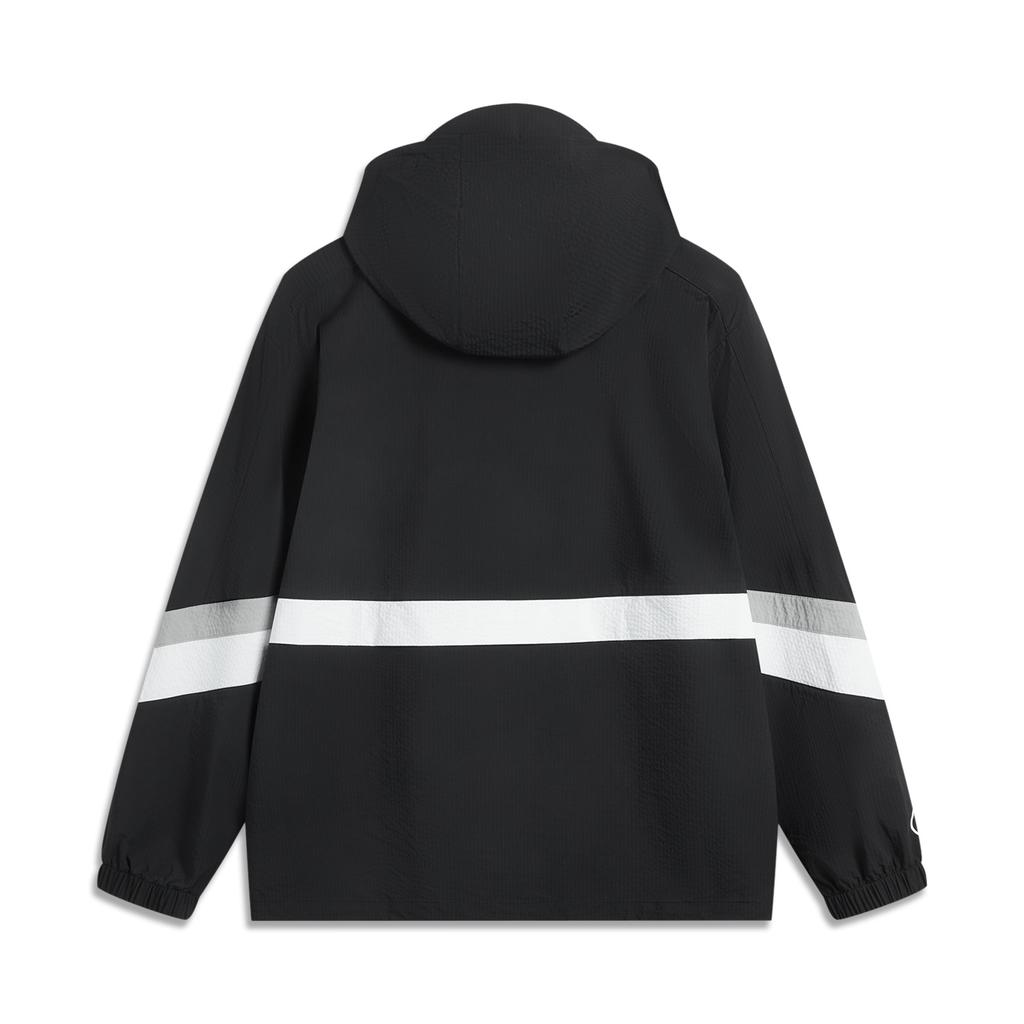 Li Ning Wade Series Comfortable Casual Minimalist Hooded Zipper Loose Letter Color Block Long Sleeve Jacket Men jackets AFDV121-4