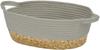 Ohashi Shinji Storage Basket, Cotton Rope Basket, Oval, Gray, Medium (39 X 27 X 14 Cm)