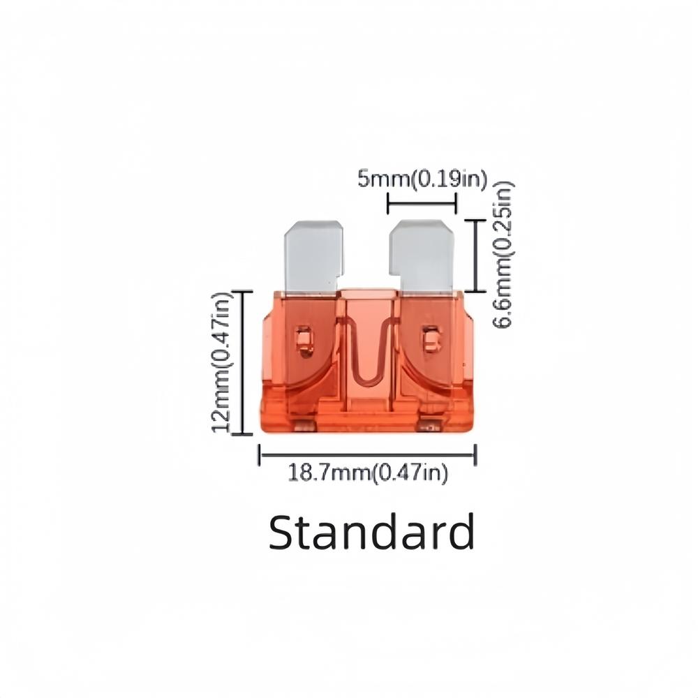 10pcs 32V Mini Micro Medium Large Fuse Safety 1A 2A 3A 4A 5A 7.5A 10A 15A 20A 25A 30A 35A 40A 50A 60A 70A 80A 100A Insert Fuses Fuse Holders1