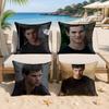 JJacob Black Fans Cushion Cover Silky Short Plush Invisible Zipper Dustproof Sofa Pillow Case For Home Decor