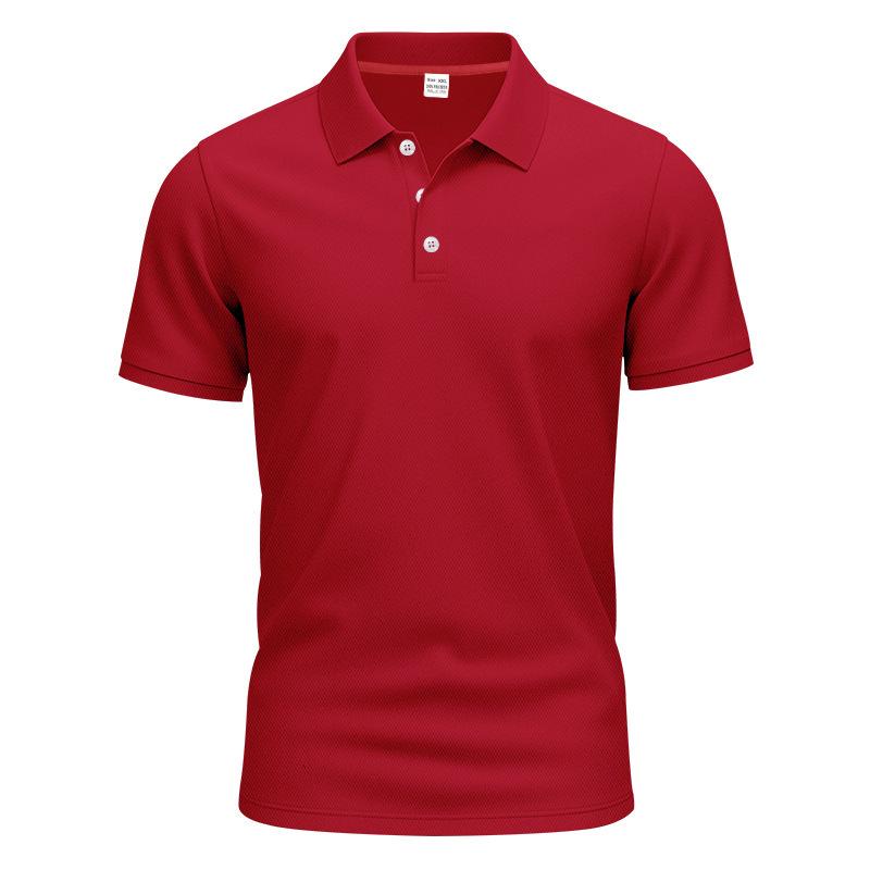 European and American men's simple quick-drying polo POLO shirt golf type men's gentleman loose breathable lapel short sleeves