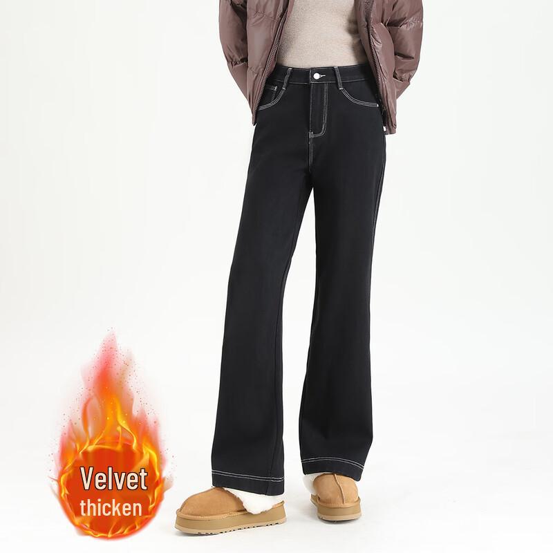 

TERRE BLEUE Women s Fleece-Lined Straight Leg Jeans XL