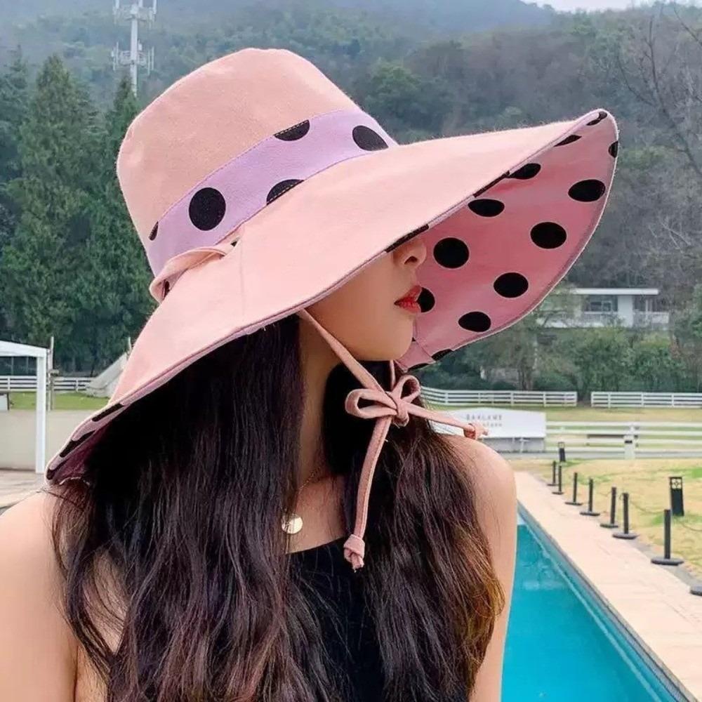 Breathable Sun Hat Wide Brim Visor Cap Fashion Bucket Hat Beach