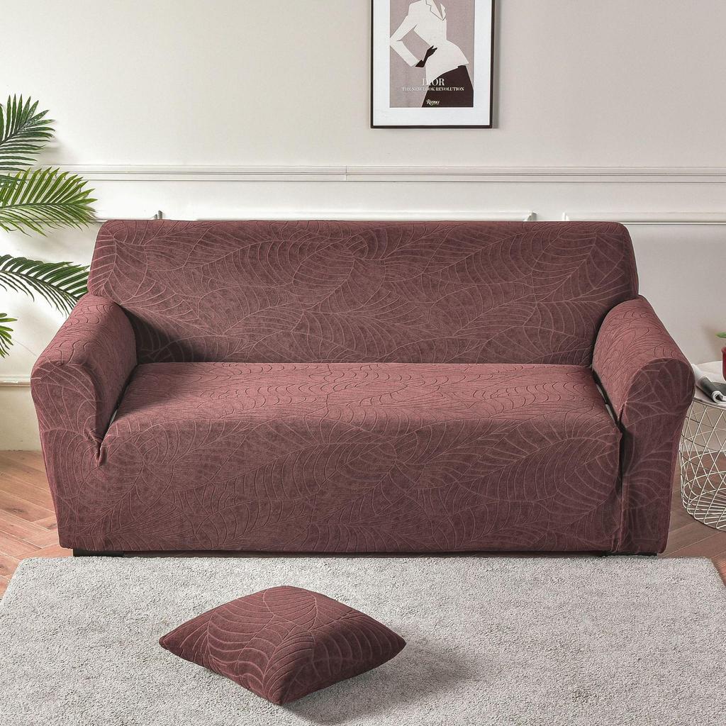 New Waterproof Jacquard Stretch Sofa Cover Pure Color Thickened All-Inclusive Sofa Cover Sofa Cushion Cover