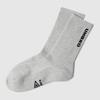 Vertical Wording Cushioning Crew Socks Grey UR323CSC91