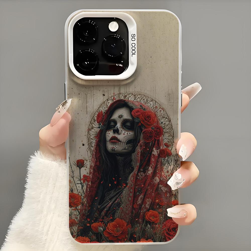 Santa Muerte Phone Case Phone Case For iPhone 14 16 15 11 12 13 Pro Max Mini Plus Shockproof Cover