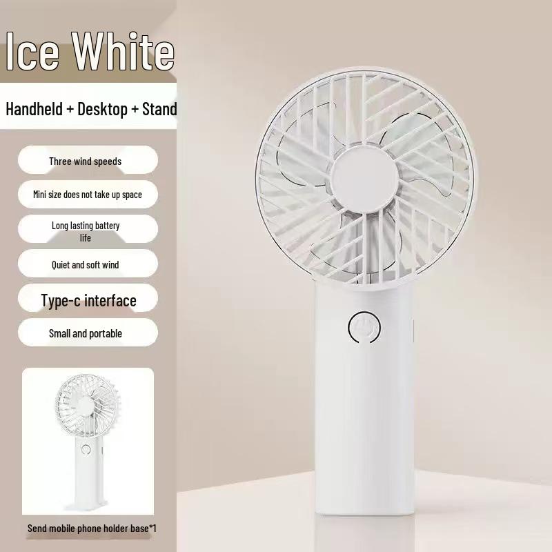 Portable USB Rechargeable Pink Mini Fan for Phones