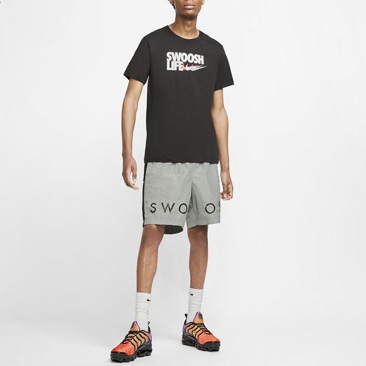 Nike T Shirts Men's Black Crew Neck Moderate Straight Fit CU0088-010