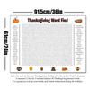 Giant Thanksgiving Word Search Poster 36"x24" Wall Game Giant Thanksgiving Poster For Christmas Word Scavenger Puzzle Decor