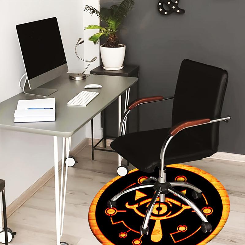 1pc Eye Symbol Round Carpet, Made of Polyester,Perfect for Decorating Office Chairs, Living Rooms Fplt097