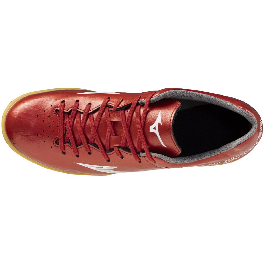 Mizuno Monarcida NEO SALA SELECT IN Futsal Ruby Red x 3E Shoes, Wide, Indoor, White, 26.5 cm,