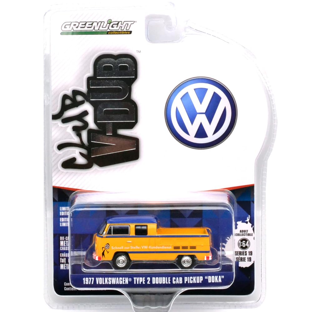 Greenlight 164 CLUB V-DUBS SERIES 19 1977 VOLKSWAGEN TYPE2 DOUBLE CAB PICK UP