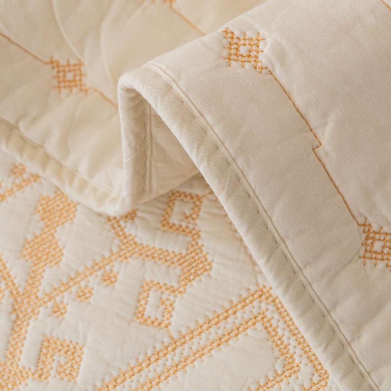 Nordic Style Embroidered Sofa Cushion Quilted Technology Couch Cushions Four Season Universal Backrest Armrest Dustproof Cloth Same Style Pillow Cover