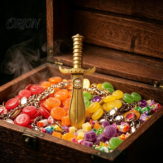 Party Game Accessories Halloween Plastic Fake Knife, Retro Pirate Weapon Prop, Vintage Style Gear Cosplay Costume for Party, Stage Performance Secret