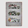 Lancia Delta Integrale HF Rally Cars Metal Sign Poster Garage Room Decor Living Custom Tin Vintage Home Decoration Wall