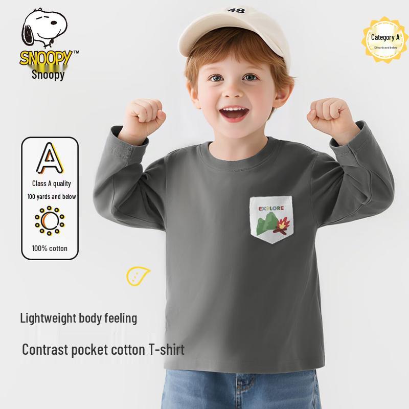Snoopy Kids  Pure Cotton Long Sleeve T-Shirt 120