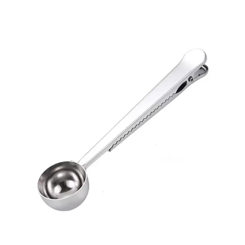 1 st-Kaffemätsked Multifunktionell Matförslutningsklämma Kryddmått Mjölkpulvermätsked Bakning