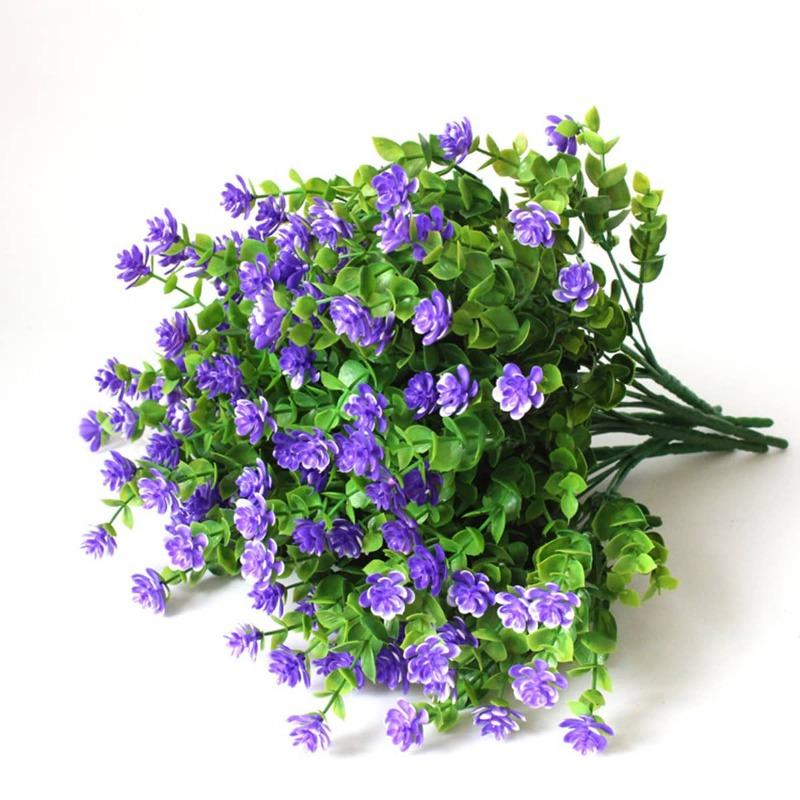 4Pcs Artificial Milan Grass Plastic Long Branch Bouquet for DIY Bridal Flower Home Wedding Garden Party Decoration
