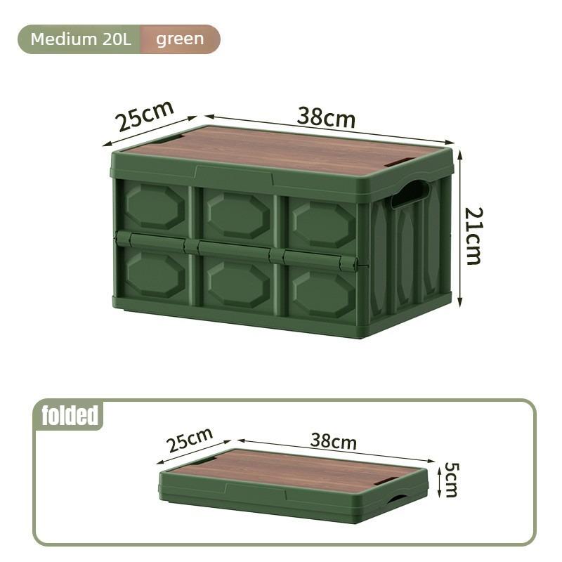 Camping Storage Box Outdoor Folding Storage Boxes Car Trunk Travel Organizing Bin with Lid Stackable Dustproof Spice Picnic Case