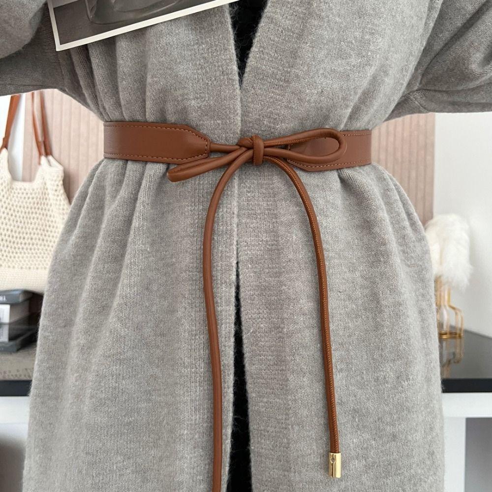 Narrow Lace-up Belt Bow Retro Waist Belt Vintage Women Waist Chain  Girl