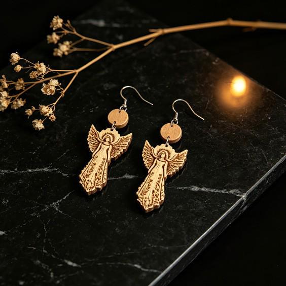 European & American Fashion Wooden Earrings - Versatile, Trendy Ear Ornaments with Unique Personality