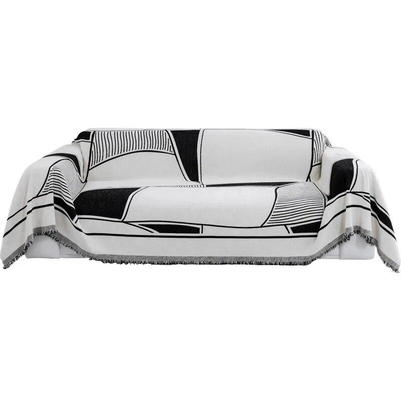 Nordic Tassel Throw Blanket Single Full Four Season Cotton Sofa Cover Dust Anti-cat Scratch Protection Cover Sofa Blanket Carpet