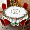 1 Stück Weihnachtstischdecke, verschiedene Größen, Weihnachtskranz- und Glockenmuster, Partydekoration Tischdecke, Weihnachtsfeier Treffen Hof Ta