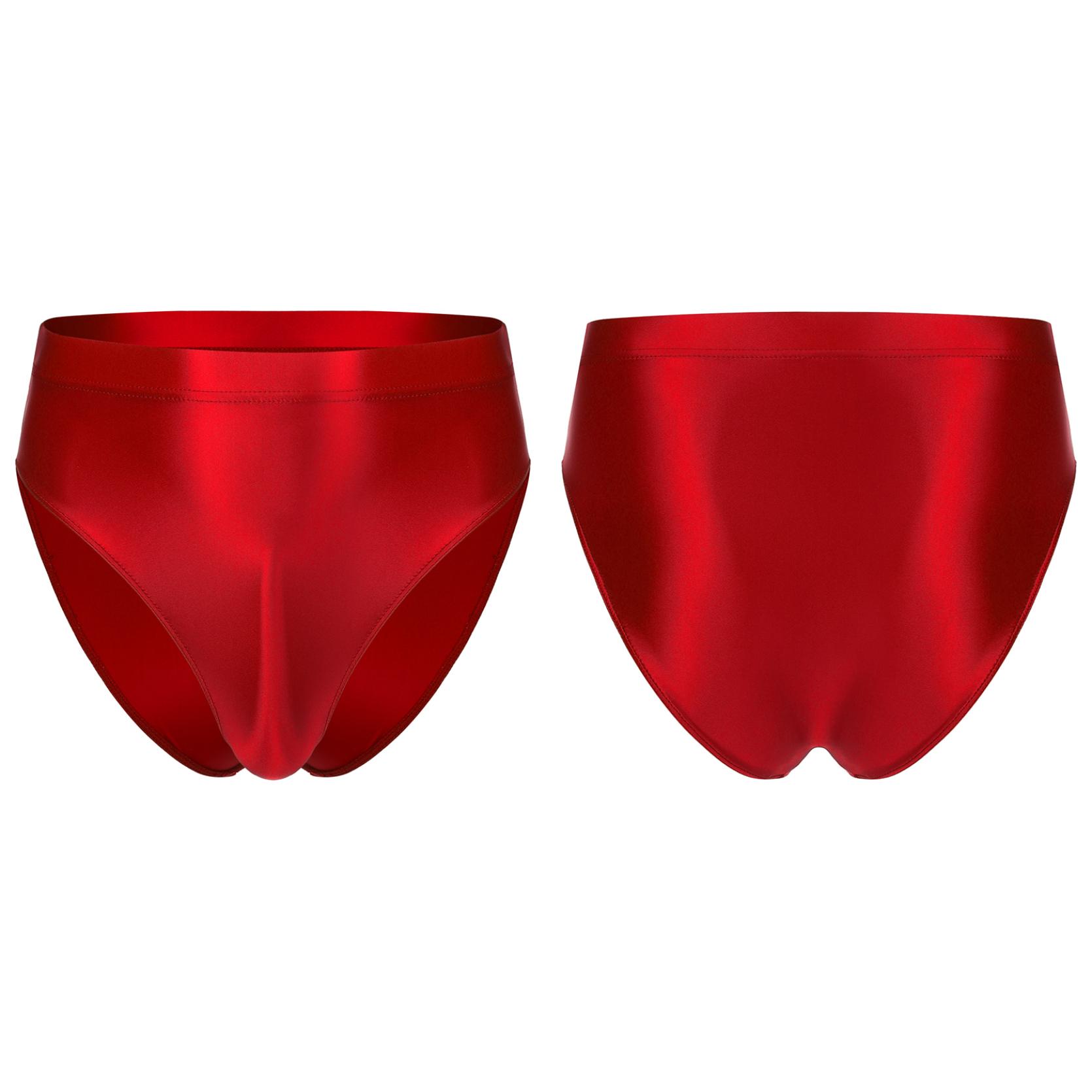 

Мужские глянцевые трусы, однотонные трусы с эластичным поясом, нижнее белье, купальник, нижняя часть купальника XXL бордовый